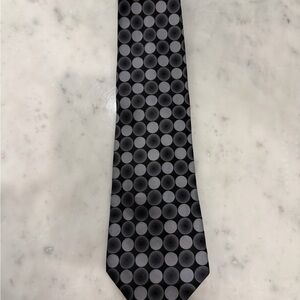Van Heusen Black and Gray Dot Tie